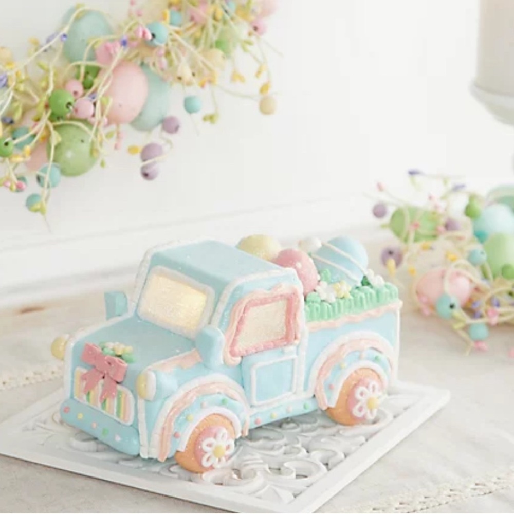 New Illuminated Easter Truck with Eggs and Hiding Bunny by Valerie Parr Hill